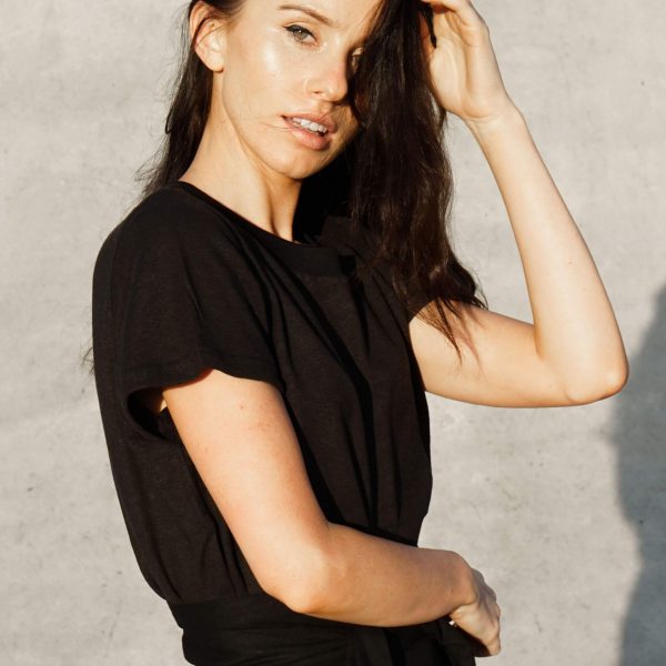 Kim Sassen Clothing Hemp T-Shirt Black Side