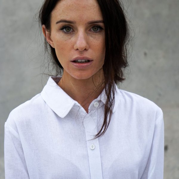 Kim Sassen Clothing Shirt White Front Close