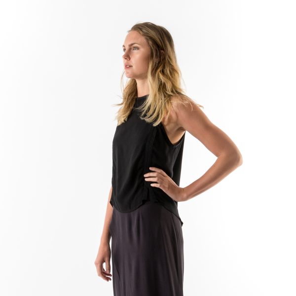 Kim Sassen Clothing Binding Top Black Front Side Close
