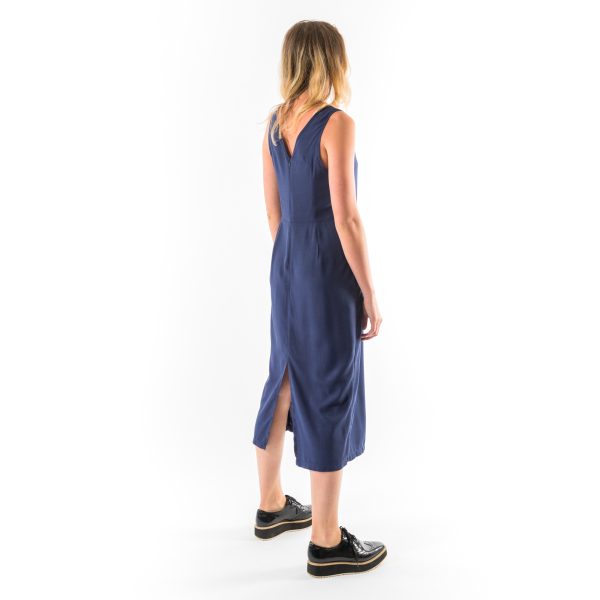 Kim Sassen Clothing Gin Dress Navy Back Side
