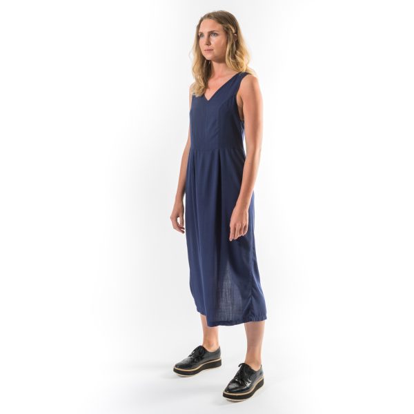 Kim Sassen Clothing Gin Dress Navy Front Side