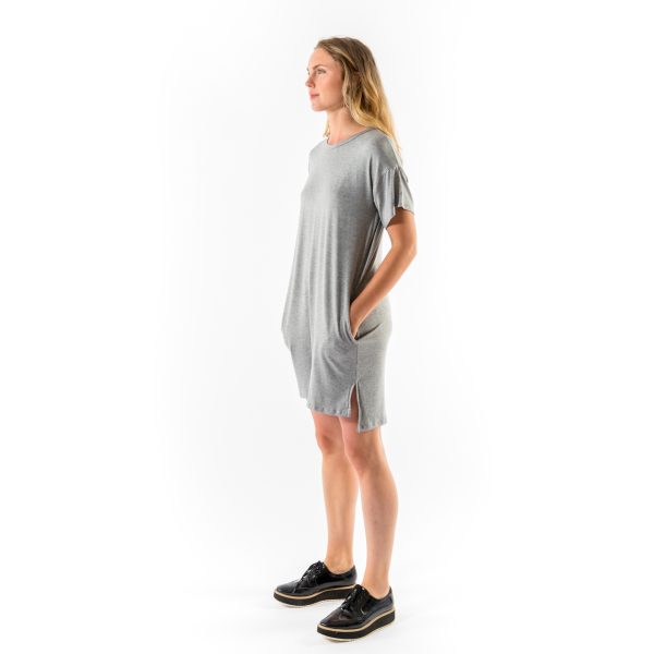 Kim Sassen Clothing T-Shirt Dress Grey Front Side